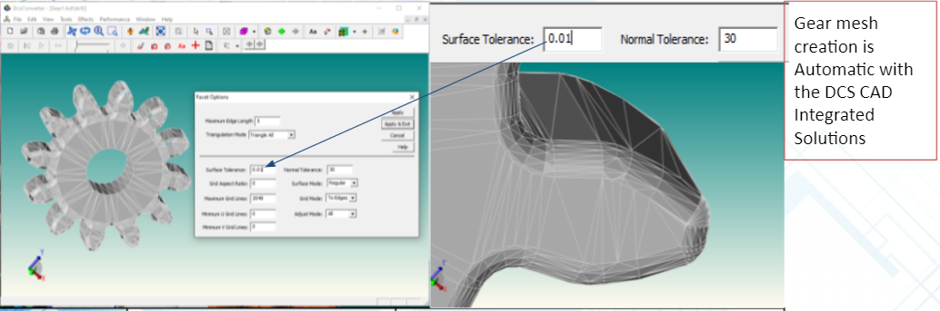 Gear Module - Meshing with 3DCS