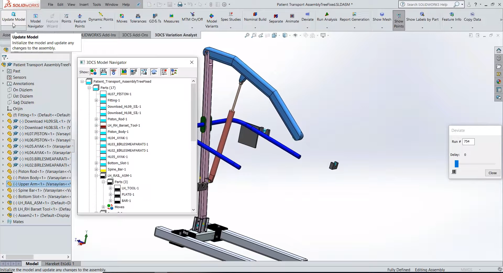 3dcs-solidworks-update-model