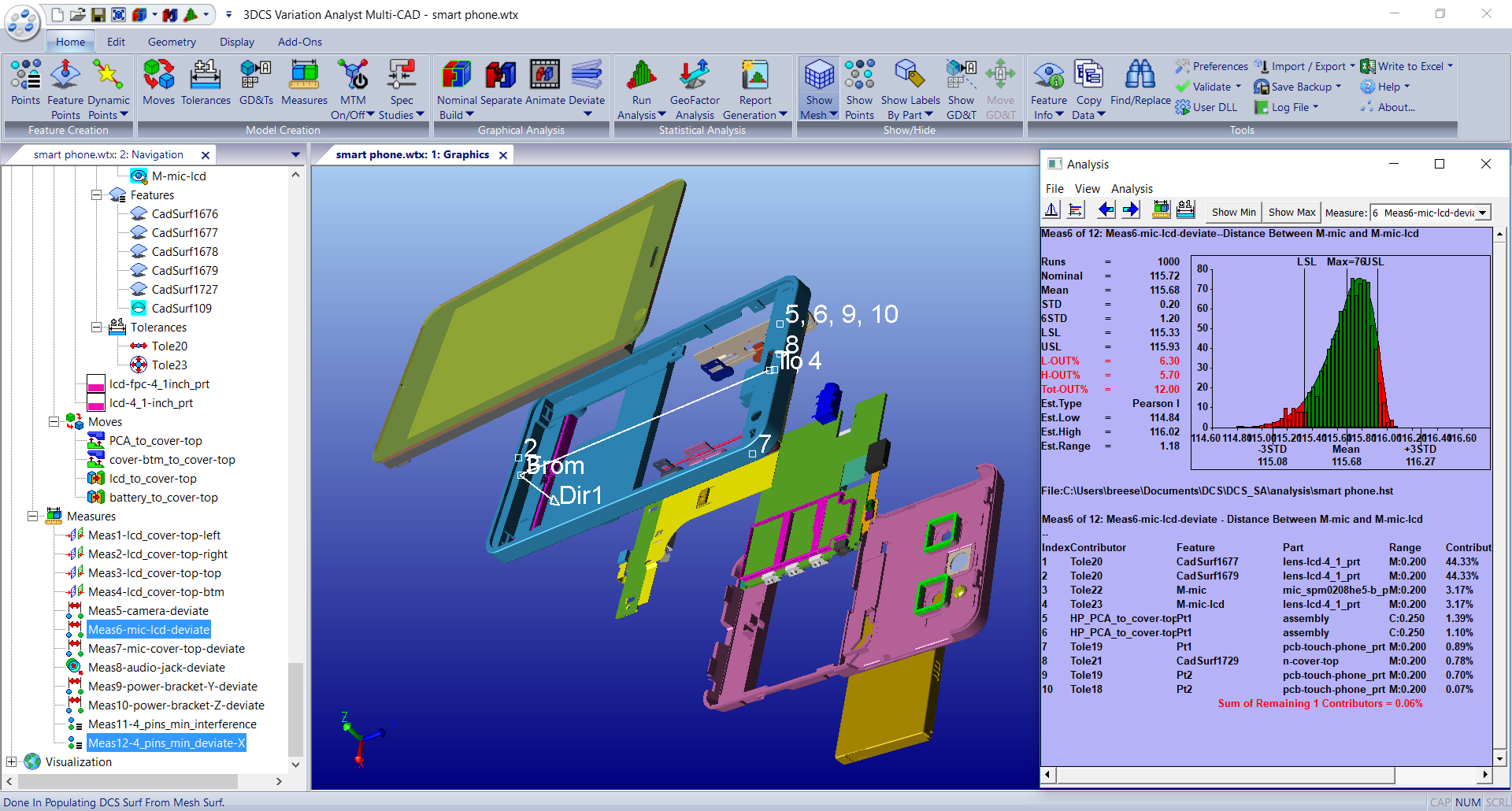 3DCS Multi-CAD Monte Carlo Simulation 