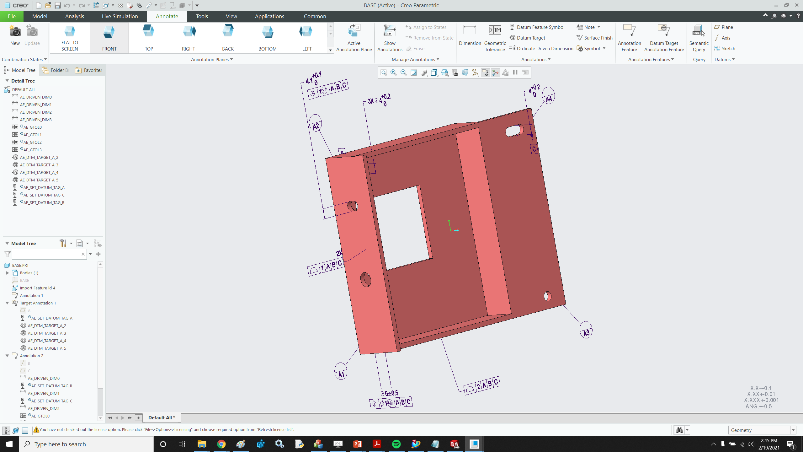 DVM PMI Base EntireWindow Creo