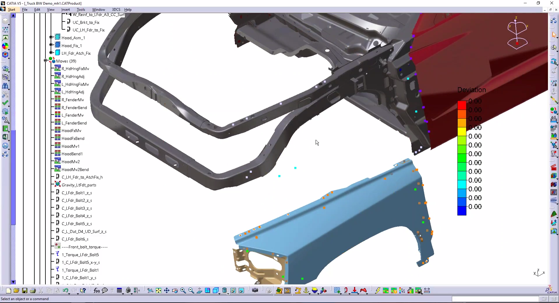 3DCS Study - Quarter Panel Locators